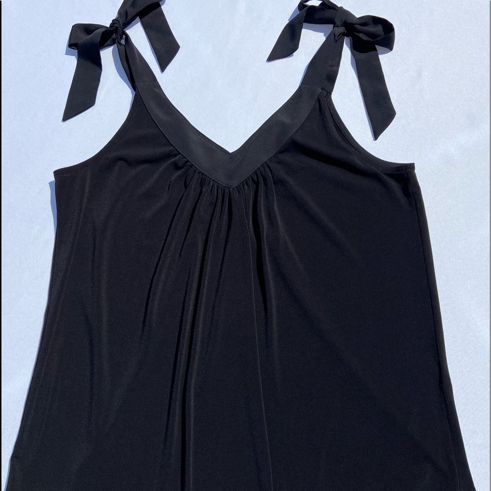 Banana Republic black top with bows size Small